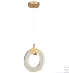 PENDENTE DOURADO 20CM DCD02022 300LM 6W 3000K BIV