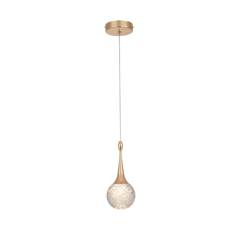 PENDENTE DOURADO DCD02127 10X20CM 5W 300LM 3000K
