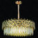 LUSTRE CRISTAL INOXDOURADO+CRISTAL TRANSPARENTE 75X30CM DCD01003