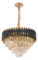 LUSTRE PENDENTE 55X36CM E14X9 METAL PRETO +CRISTAL TRANSPARENTE DCD03910
