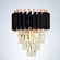 ARANDELA EM CRISTAL METAL PRETO+CRISTAL TRANSPARENTE 24X31CM  DCB03913