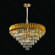 LUSTRE PENDENTE METAL DOURADO+CRISTAL TRANSPARENTE 75X48CM DCD06544