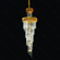PENDENTE METAL DOURADO+CRISTAL TRANSPARENTE 65X180CM DCD00492