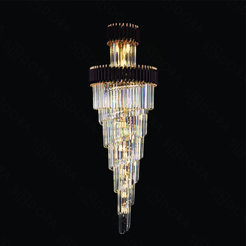 PENDENTE METAL PRETO+CRISTAL TRANSPARENTE DCD00493