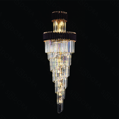 PENDENTE METAL PRETO+CRISTAL TRANSPARENTE DCD00493