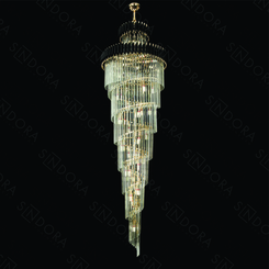 PENDENTE METAL PRETO+CRISTAL TRANSPARENTE DCD06514