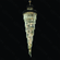 PENDENTE METAL PRETO+CRISTAL TRANSPARENTE DCD06514