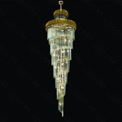 PENDENTE METAL DOURADO+CRISTAL TRANSPARENTE DCD06515
