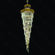 PENDENTE METAL DOURADO+CRISTAL TRANSPARENTE DCD06515