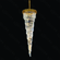 PENDENTE METAL DOURADO+ CRISTAL TRANSPARENTE 75X240CM DCD06522