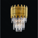 ARANDELA INOX DOURADO+CRISTAL TRANSPARENTE 27X41CM DCB03908