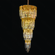 PENDENTE INOX DOURADO+CRISTAL TRANSPARENTE 75X200CM DCD03909