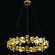 PENDENTE INOX DOURADO+CRISTAL TRANSPARENTE 80X20CM DCD06507