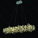 PENDENTE INOX DOURADO+CRISTAL TRANSPARENTE 100X38X20CM DCD06508