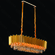 PENDENTE RETANGULAR METAL+ CRISTAL TRANSPARENTE  80X30CM DCD00795