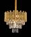 PENDENTE METAL DOURADO+CRISTAL TRANSPARENTE 38X28CM DCD00452