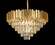 PENDENTE METAL DOURADO+CRISTAL TRANSPARENTE 72X43CM DCD00459