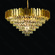 PENDENTE METAL DOURADO+CRISTAL TRANSPARENTE 92X48CM DCD06538