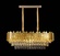 PENDENTE RETANGULAR METAL DOURADO+CRISTAL TRANSPARENTE 76X26CM DCD00460