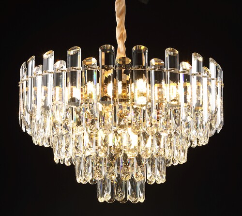 PENDENTE DOURADO+CRISTAL TRANSPARENTE 55X36CM DCD00463