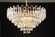 PENDENTE DOURADO+CRISTAL TRANSPARENTE 75X46CM DCD00464