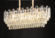 PENDENTE RETANGULAR DOURADO+CRISTAL TRANSPARENTE 80X30CM DCD00465