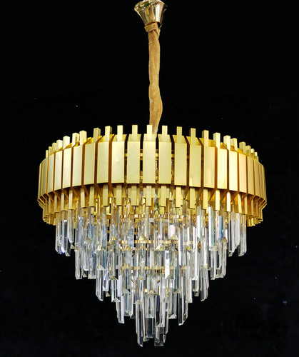 PENDENTE METAL DOURADO+CRISTAL 60X45CM DCD00448
