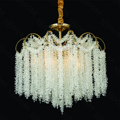 PENDENTE METAL DOURADO+CRISTAL TRANSPARENTE 40X56CM DCD00487