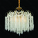 PENDENTE METAL DOURADO+CRISTAL TRANSPARENTE 40X56CM DCD00487