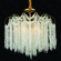 PENDENTE METAL DOURADO+CRISTAL TRANSPARENTE 75X60CM DCD00488