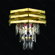 ARANDELA EM INOX DOURADO+CRISTAL TRANSPARENTE 27X30CM DCB06505