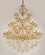 LUSTRE PENDENTE 24 BRAÇOS METAL DOURADO+CRISTAL AMBER DCD00409+8+4