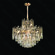 PENDENTE  METAL DOURADO+CRISTAL TRANSPARENTE 60X57CM DCD01022
