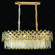 LUSTRE PENDENTE 0 INOX DOURADO+CRISTAL TRANSPARENTE 85×35×29CM DCD01004