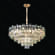 PENDENTE INOX DOURADO+CRISTAL TRANSPARENTE  DCD06551