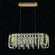 PENDENTE COM LED  INOX DOURADO+CRISTAL TRANSPARENTE 3000K 4000K 6000K 9000LM  79×40×25CM DCD01043