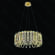 PENDENTE COM LED INOX DOURADO+CRISTAL TRANSPARENTE 58×25CM 70W 3000K 4000K 6000K 7000LM DCD01041