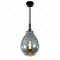 PENDENTE CAJU METAL PRETO +VIDRO FUME 40×52CM  DCD04011