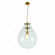 PENDENTE CAJU  METAL BRONZE+VIDRO TRANSPARENTE 40×50CM DCD04131