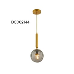 PENDENTE METAL+VIDRO FUME 15×30CM DCD02144
