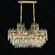 PENDENTE METAL DOURADO+CRISTAL TRANSPARENTE 80x35x54CM DCD01024