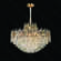 LUSTRE PENDENTE METAL DOURADO+CRISTAL TRANSPARENTE 80x63CM DCD01023