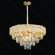 LUSTRE PENDENTE METAL DOURADO+CRISTAL TRANSPARENTE 55x36CM  DCD06580