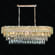 LUSTRE PENDENTE METAL DOURADO+CRISTAL TRANSPARENTE  80x30CM DCD06582