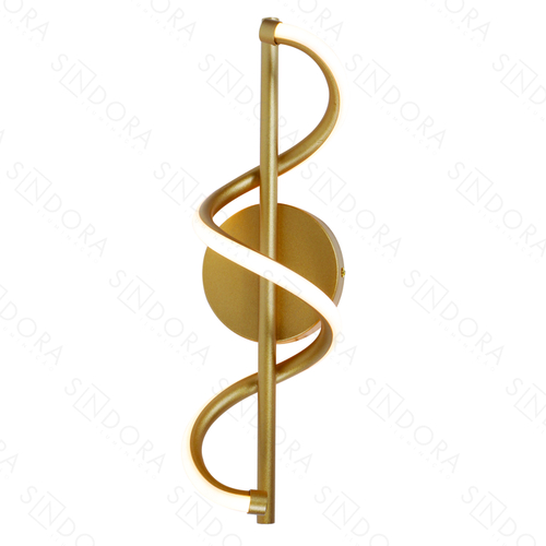 ARANDELA METAL DOURADO+SILICONE  12×40×12CM 13W 3000K DCB03104