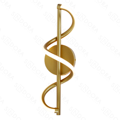 ARANDELA METAL DOURADO+SILICONE  12×40×12CM 13W 3000K DCB03104