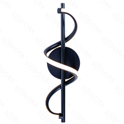 ARANDELA  METAL PRETO+SILICONE 12×40×12CM 13W 3000K 910LM DCB03105