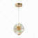 PENDENTE  METAL DOURADO+CRISTAL TRANSPARENTE15×15CM 5W 3000K 500LM DCD02197