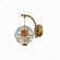 ARANDELA METAL DOURADO+CRISTAL  TRANSPARENTE 15×20CM 5W 3000K 500LM DCB02199