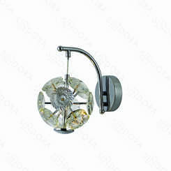 ARANDELA METAL CROMADO+CRISTAL TRANSPARENTE  15×20CM 5W 3000K 500LM DCB02200
